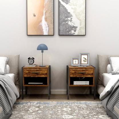 Industrial-style Nightstand (Set of 2)