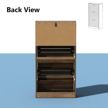 Shoe Cabinet Narrow Shoe Cabinet with 3 Flip Door Space Saving 3 Color