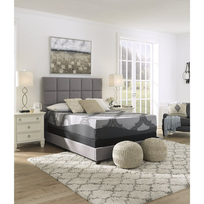 Signature Design by Ashley 12 Inch Ashley Hybrid Black/Gray 2-Piece Queen Mattress Package