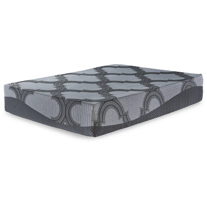 Signature Design by Ashley 12 Inch Ashley Hybrid Black/Gray 2-Piece Queen Mattress Package