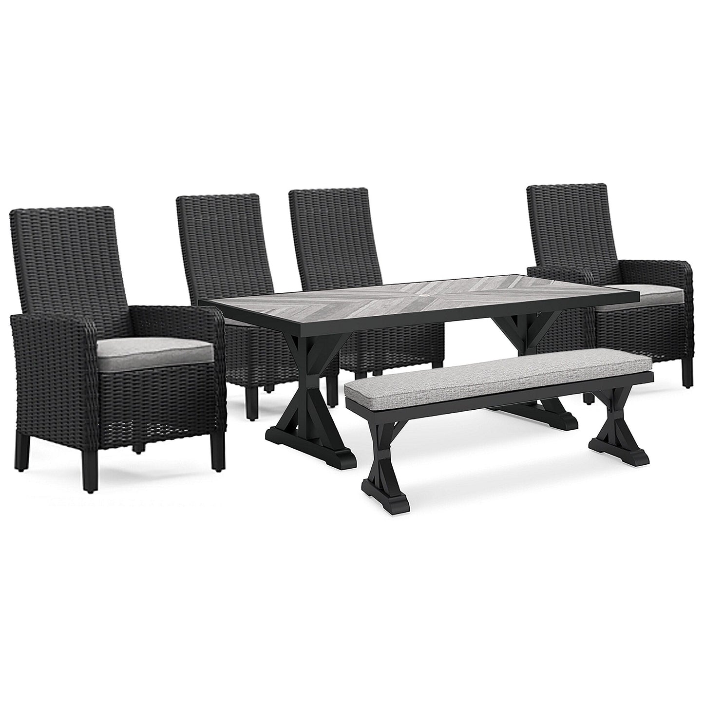 Signature Design by Ashley Beachcroft Brown/Beige 6-Piece Outdoor Seating Package