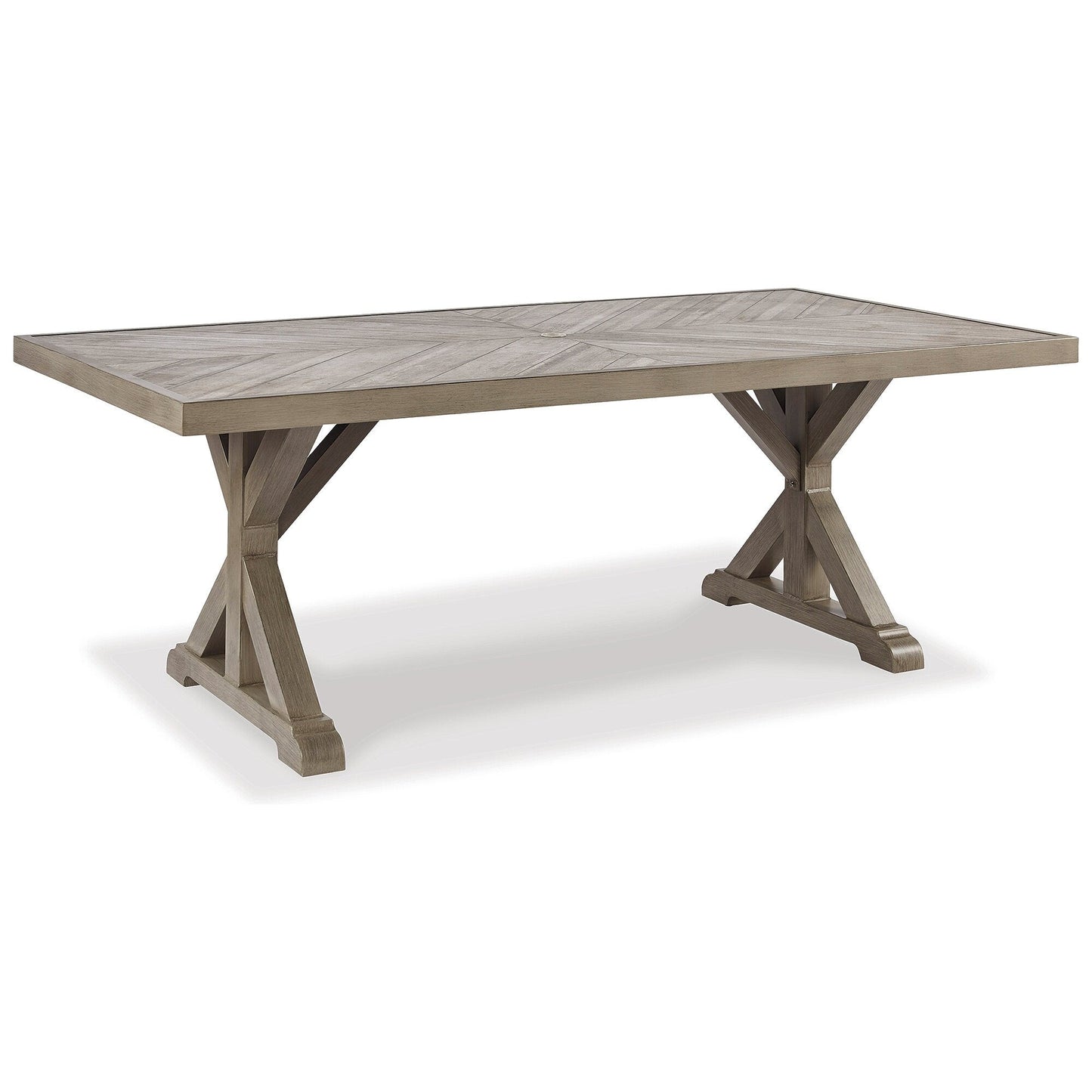 Signature Design by Ashley Beachcroft Beige 7-Piece Outdoor Dining Package - 84.25 W x 42.25 D x 29.25 H