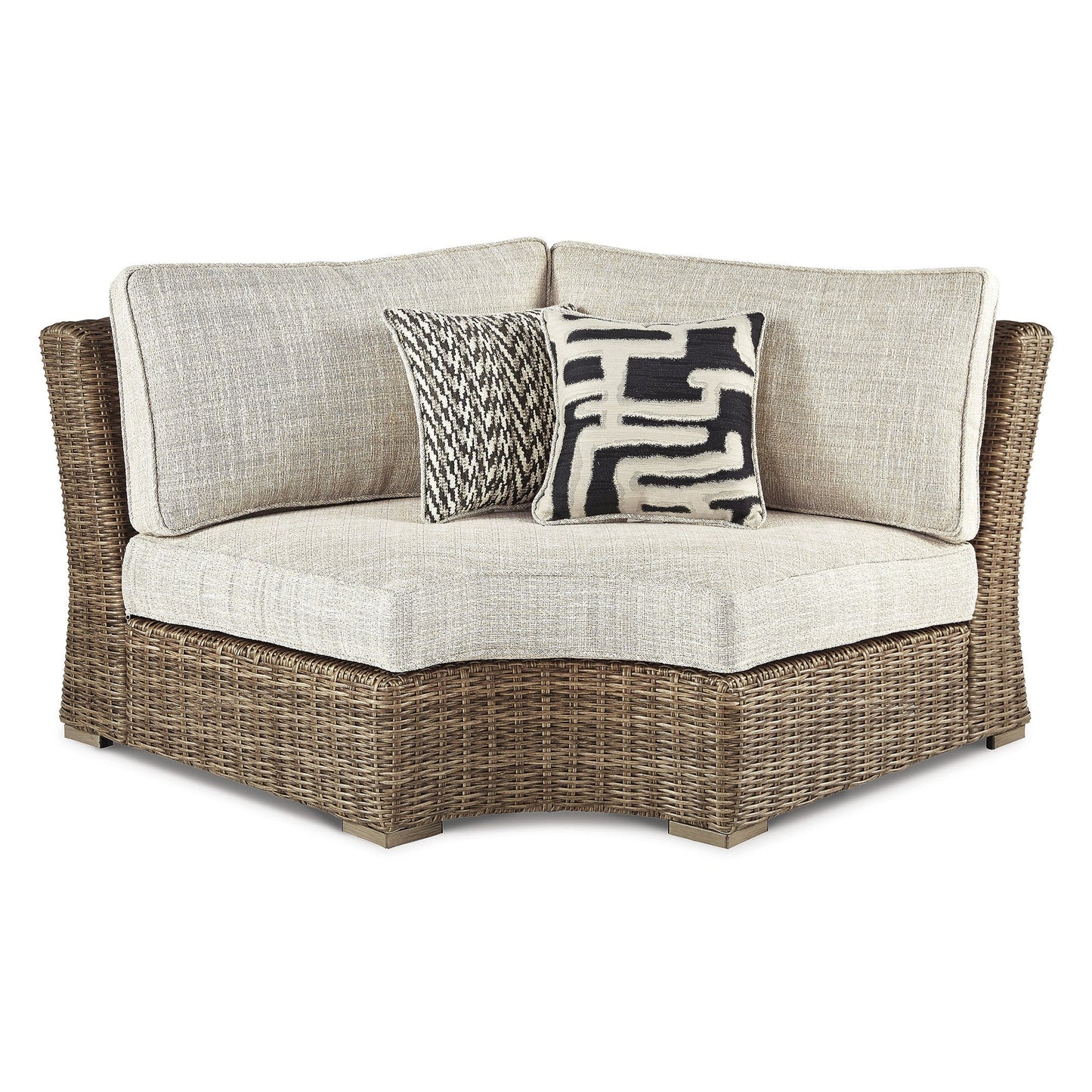 Signature Design by Ashley Beachcroft Brown/Beige 8-Piece Outdoor Seating Package - 107 W x 37.75 D x 34.63 H