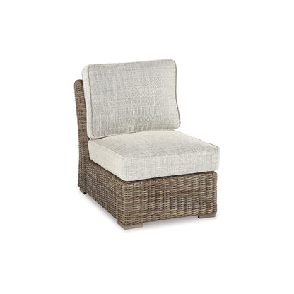 Signature Design by Ashley Beachcroft Brown/Beige 8-Piece Outdoor Seating Package - 107 W x 37.75 D x 34.63 H
