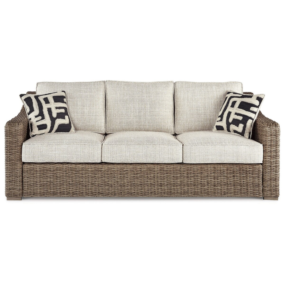 Signature Design by Ashley Beachcroft Brown/Beige Beachcroft Nuvella Sofa with Coffee and End Table - 83W x 37D x 36H