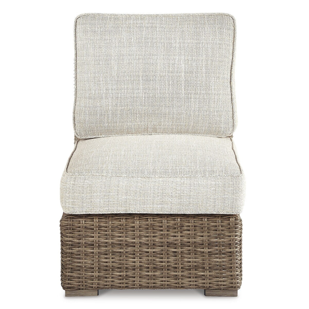 Signature Design by Ashley Beachcroft Brown/Beige Outdoor Sofa, Lounge Chairs and Fire Pit - 83W x 37D x 36H