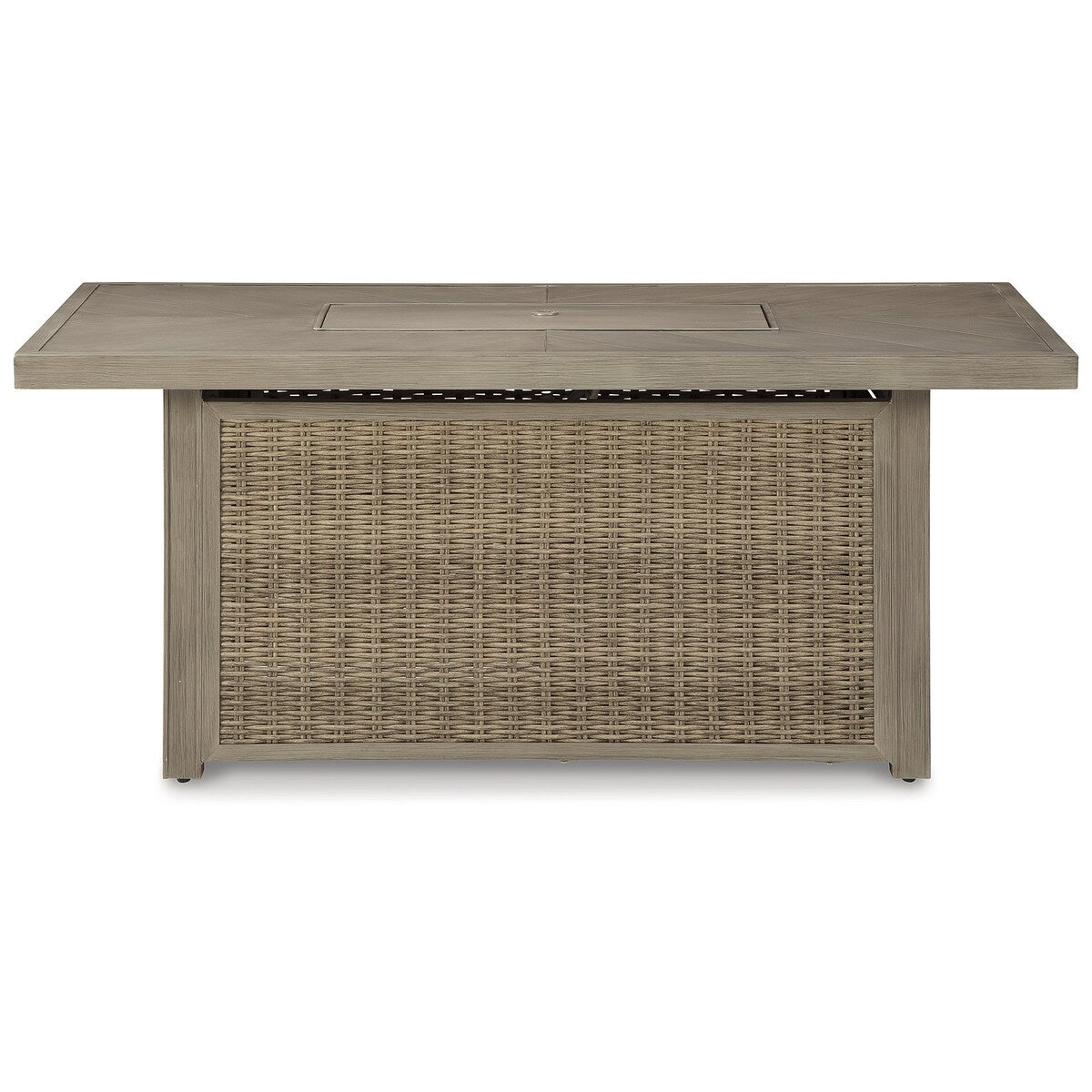Signature Design by Ashley Beachcroft Brown/Beige Outdoor Sofa, Lounge Chairs and Fire Pit - 83W x 37D x 36H