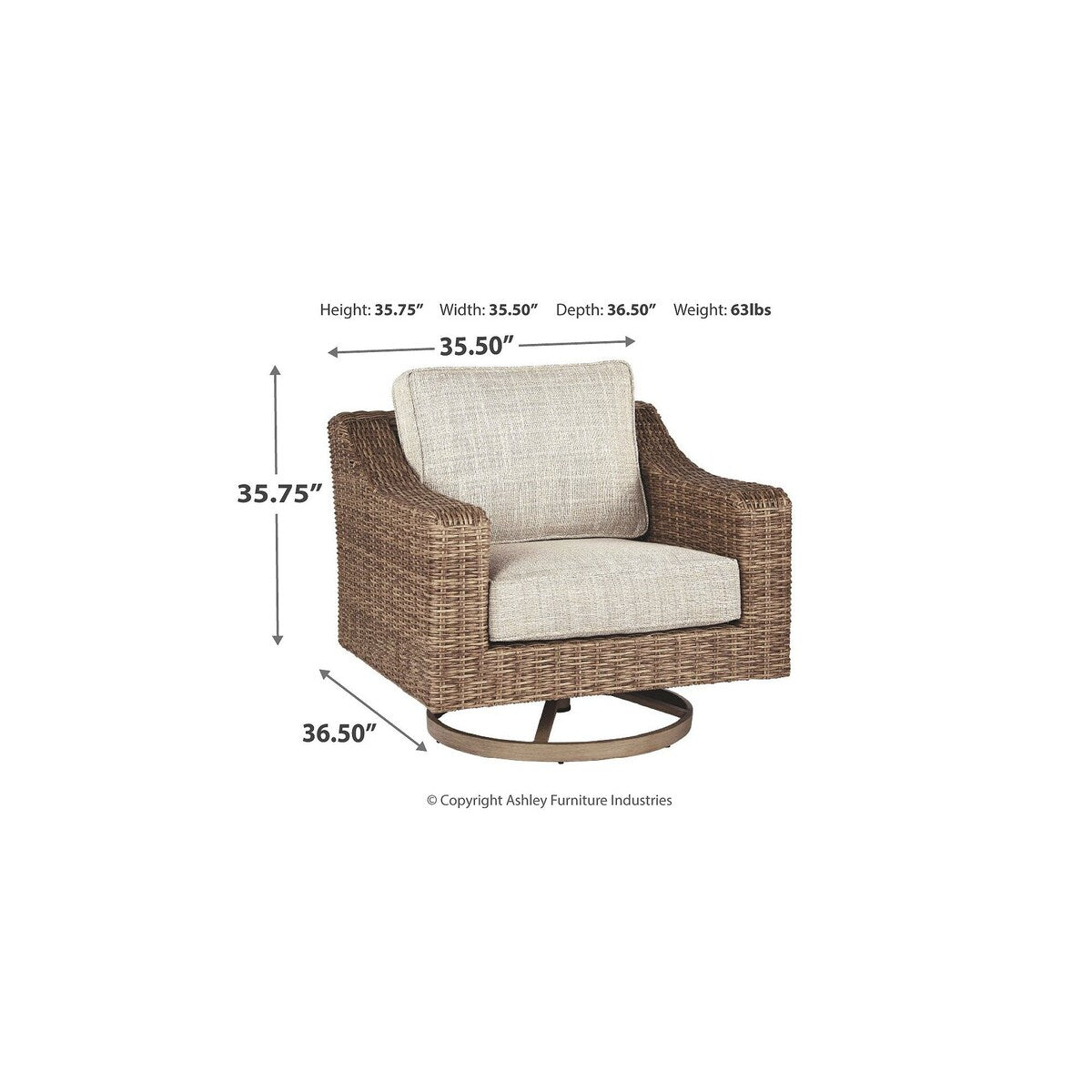 Signature Design by Ashley Beachcroft Outdoor Sofa and 2 Lounge Chairs with Coffee Table and 2 End Tables