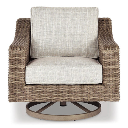 Signature Design by Ashley Beachcroft Outdoor Sofa and 2 Lounge Chairs with Coffee Table and 2 End Tables