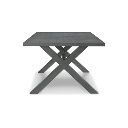 Signature Design by Ashley Elite Park Gray 6-Piece Outdoor Dining Package - 80W x 42D x 29H