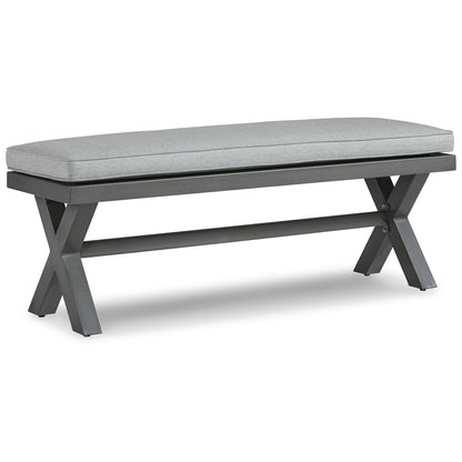 Signature Design by Ashley Elite Park Gray 6-Piece Outdoor Dining Package - 80W x 42D x 29H