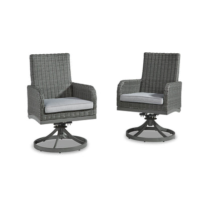 Signature Design by Ashley Elite Park Gray 6-Piece Outdoor Dining Package - 80W x 42D x 29H