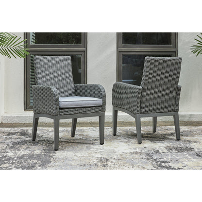 Signature Design by Ashley Elite Park Gray 7-Piece Outdoor Dining Package - 80W x 42D x 29H