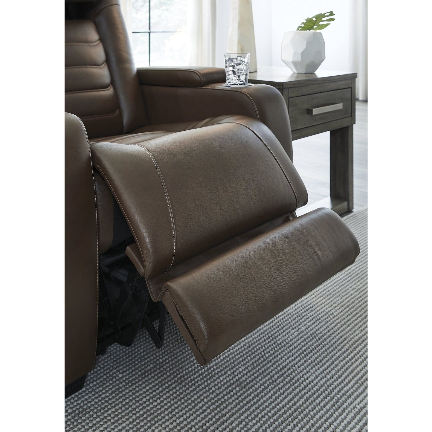 Signature Design by Ashley High Impact Brown Power Recliner