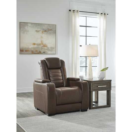 Signature Design by Ashley High Impact Brown Power Recliner