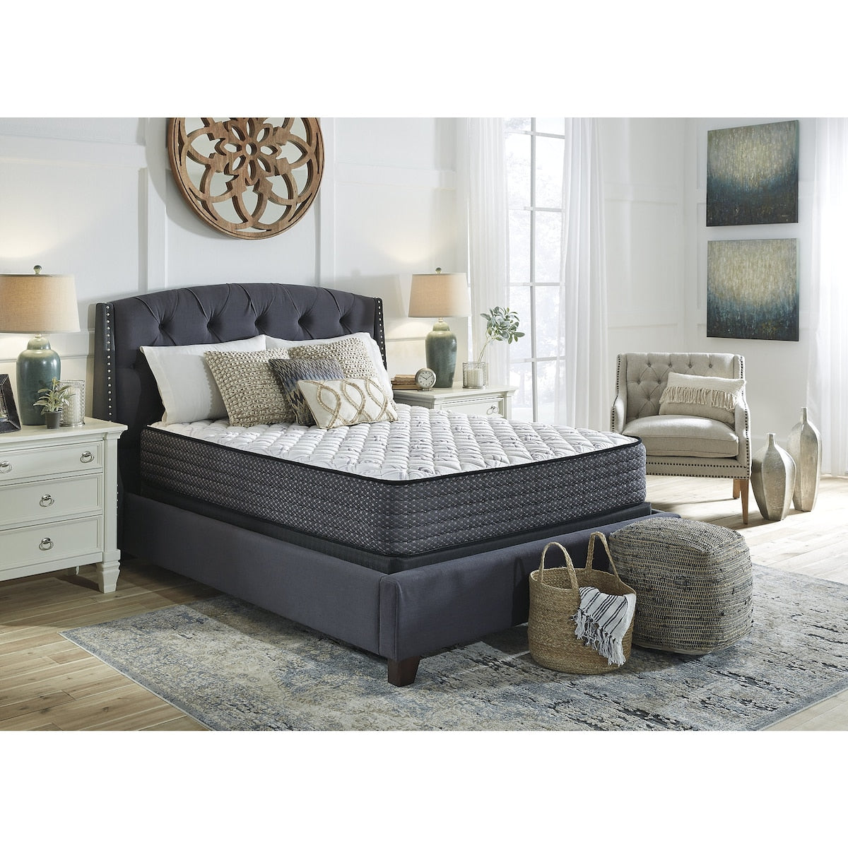 Signature Design by Ashley Limited Edition Firm Black/White 2-Piece California King Mattress Package