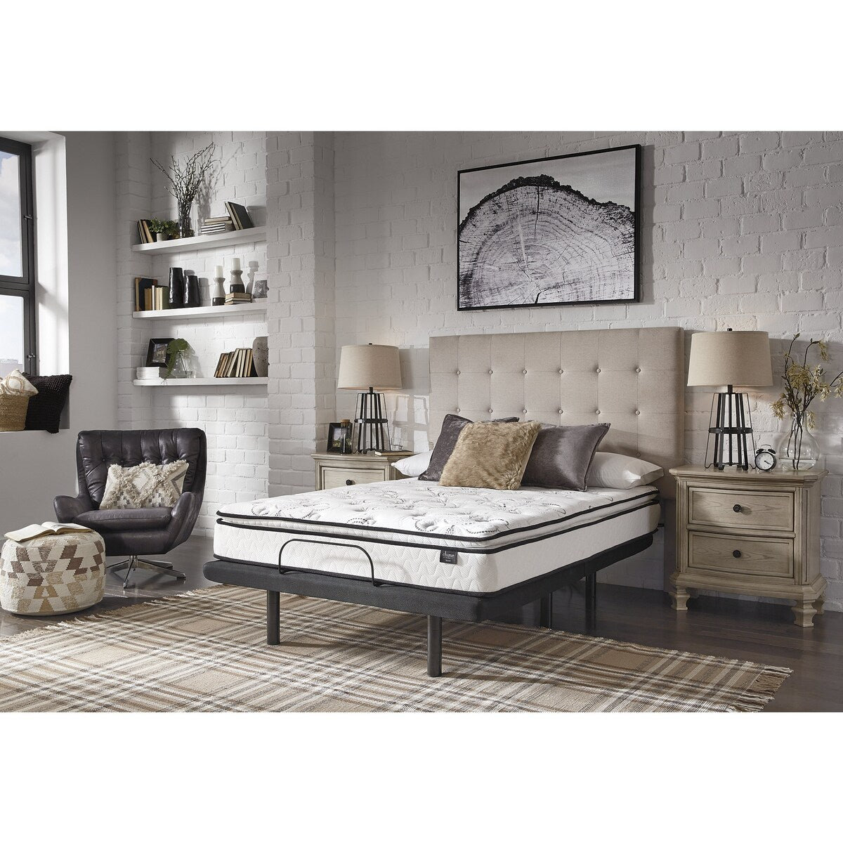 Signature Design by Ashley Limited Edition Pillowtop Black/White 2-Piece Queen Mattress Package