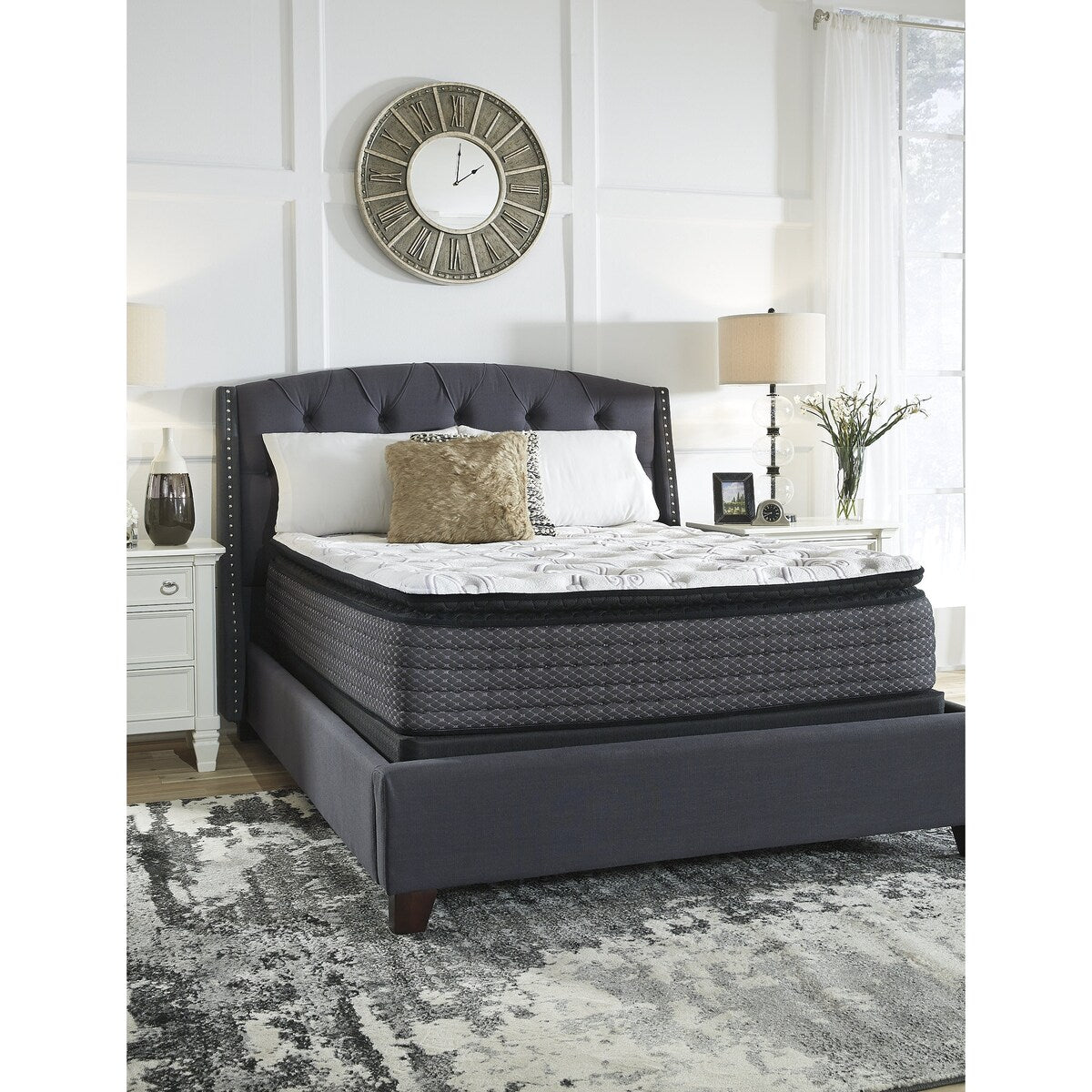 Signature Design by Ashley Limited Edition Pillowtop Black/White 2-Piece Queen Mattress Package