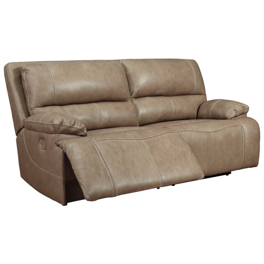 Signature Design by Ashley Ricmen Leather Power Adjustable Dual Reclining Sofa