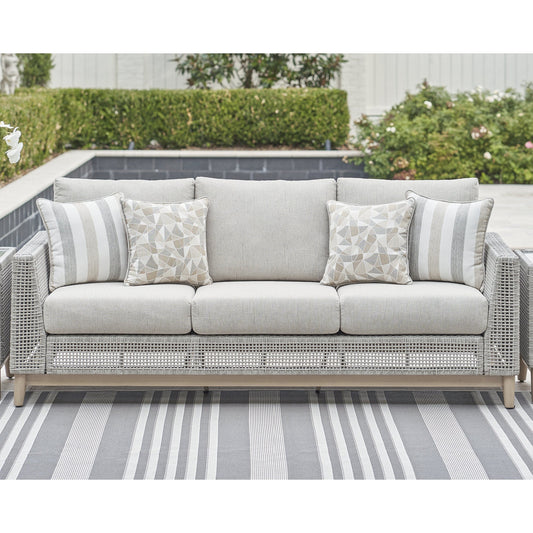Signature Design by Ashley Seton Creek Gray Outdoor Sofa with Cushion - 82.63 W x 36.25 D x 35.88 H