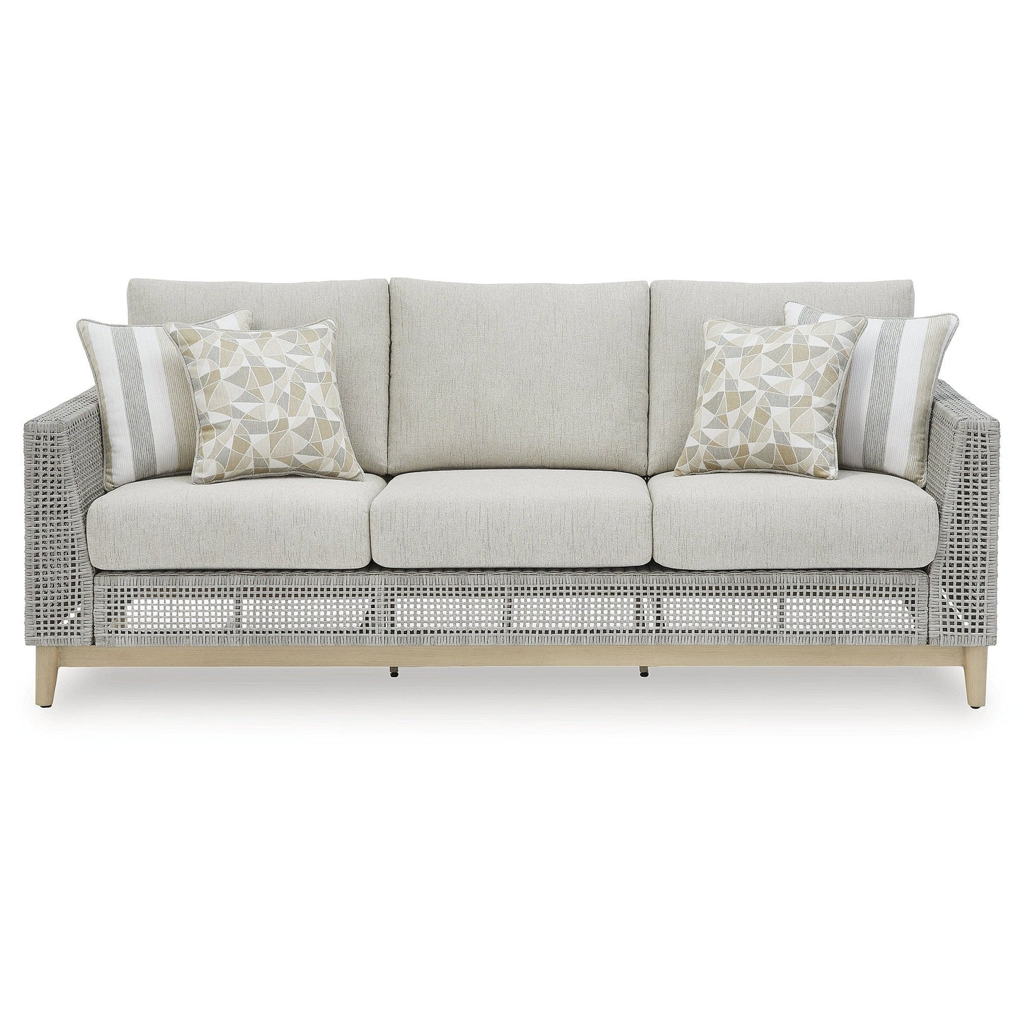 Signature Design by Ashley Seton Creek Gray Outdoor Sofa with Cushion - 82.63 W x 36.25 D x 35.88 H
