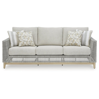 Signature Design by Ashley Seton Creek Gray Outdoor Sofa with Cushion - 82.63 W x 36.25 D x 35.88 H
