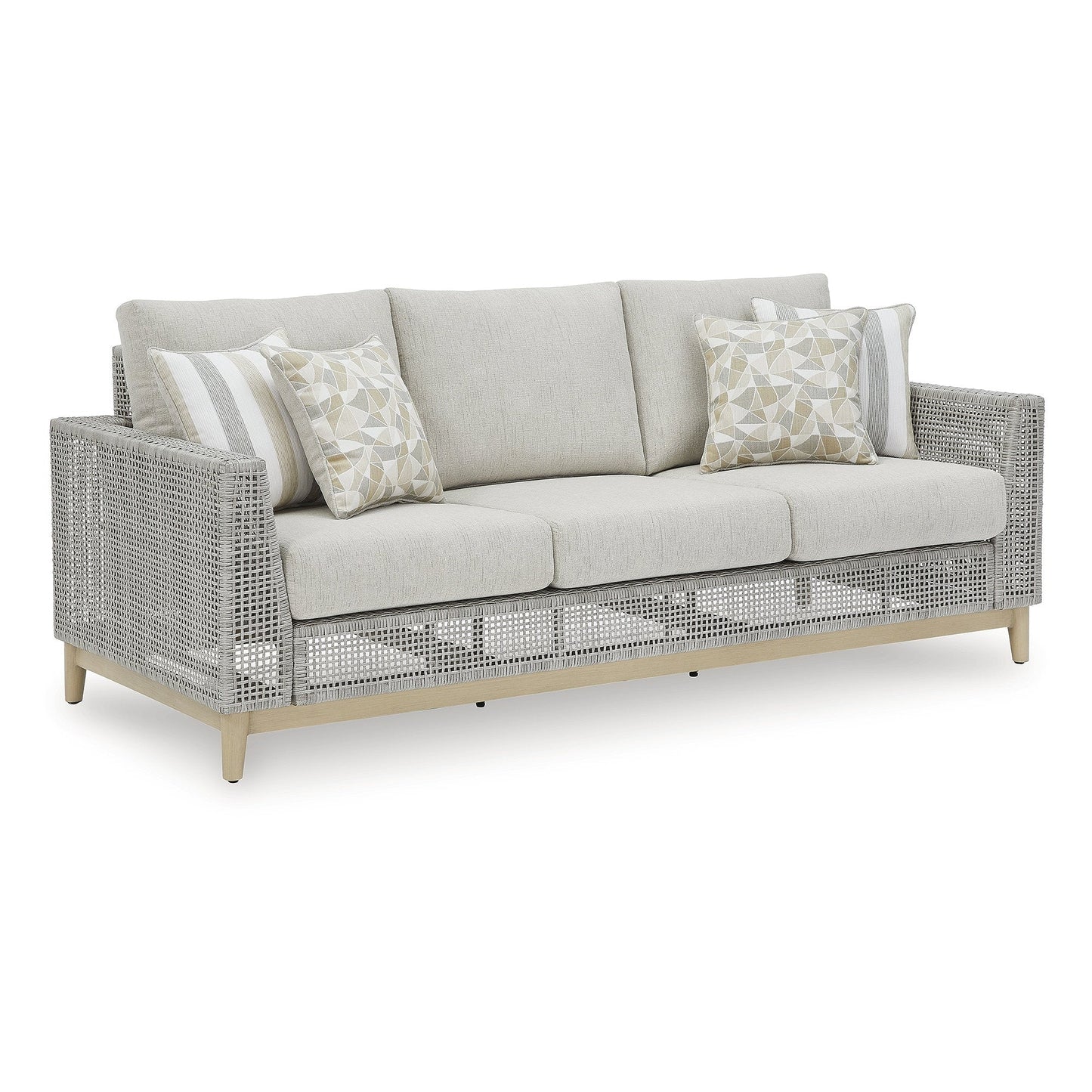 Signature Design by Ashley Seton Creek Gray Outdoor Sofa with Cushion - 82.63 W x 36.25 D x 35.88 H