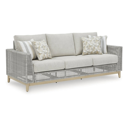 Signature Design by Ashley Seton Creek Gray Outdoor Sofa with Cushion - 82.63 W x 36.25 D x 35.88 H