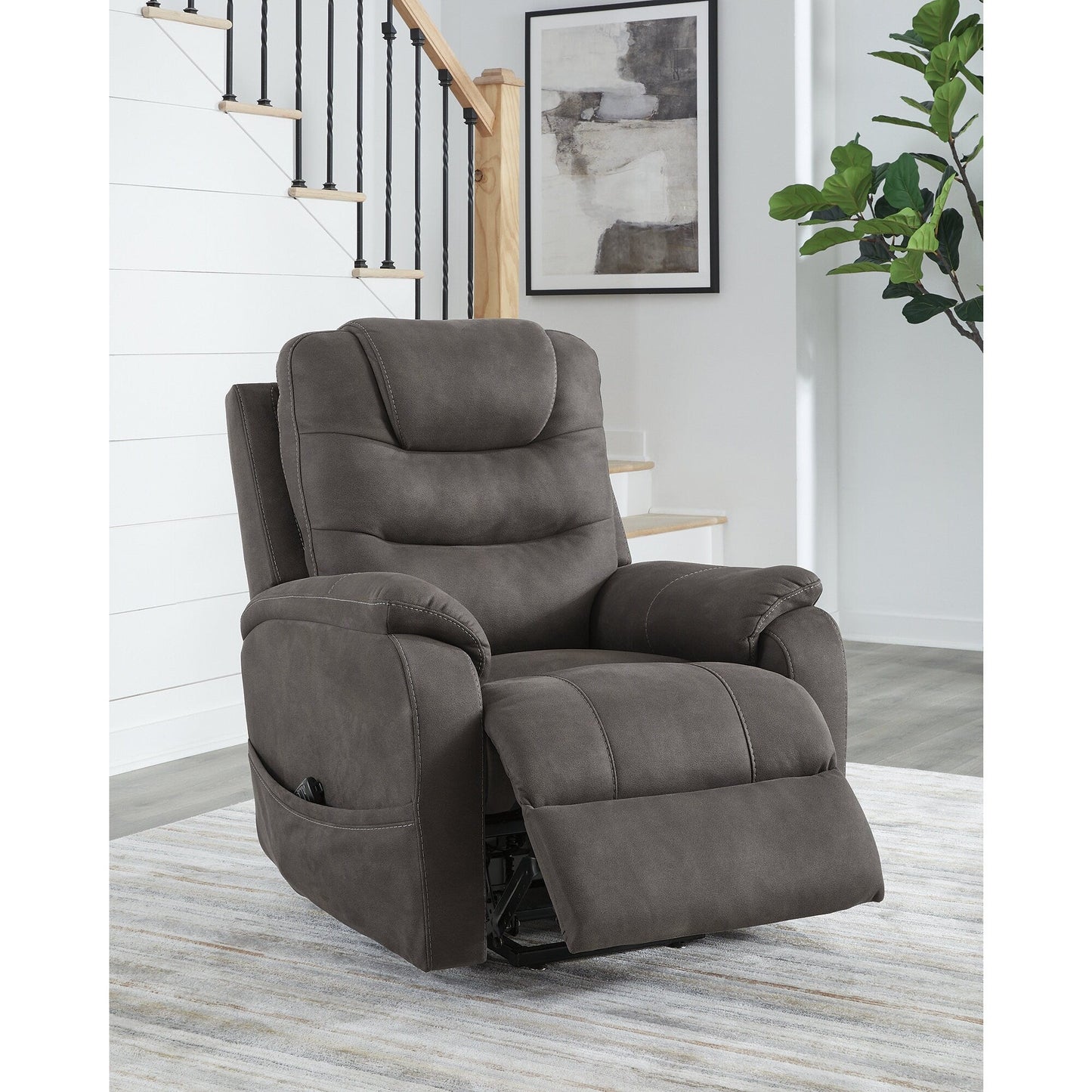 Signature Design by Ashley Snowfield Dark Gray Power Lift Recliner