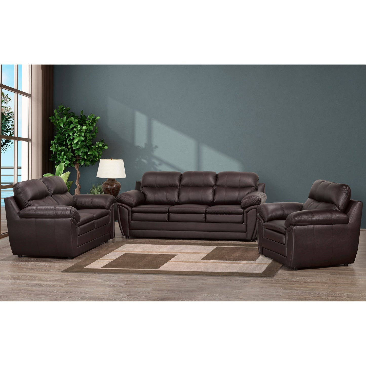 Simon Leather Gel Upholstered Sofa