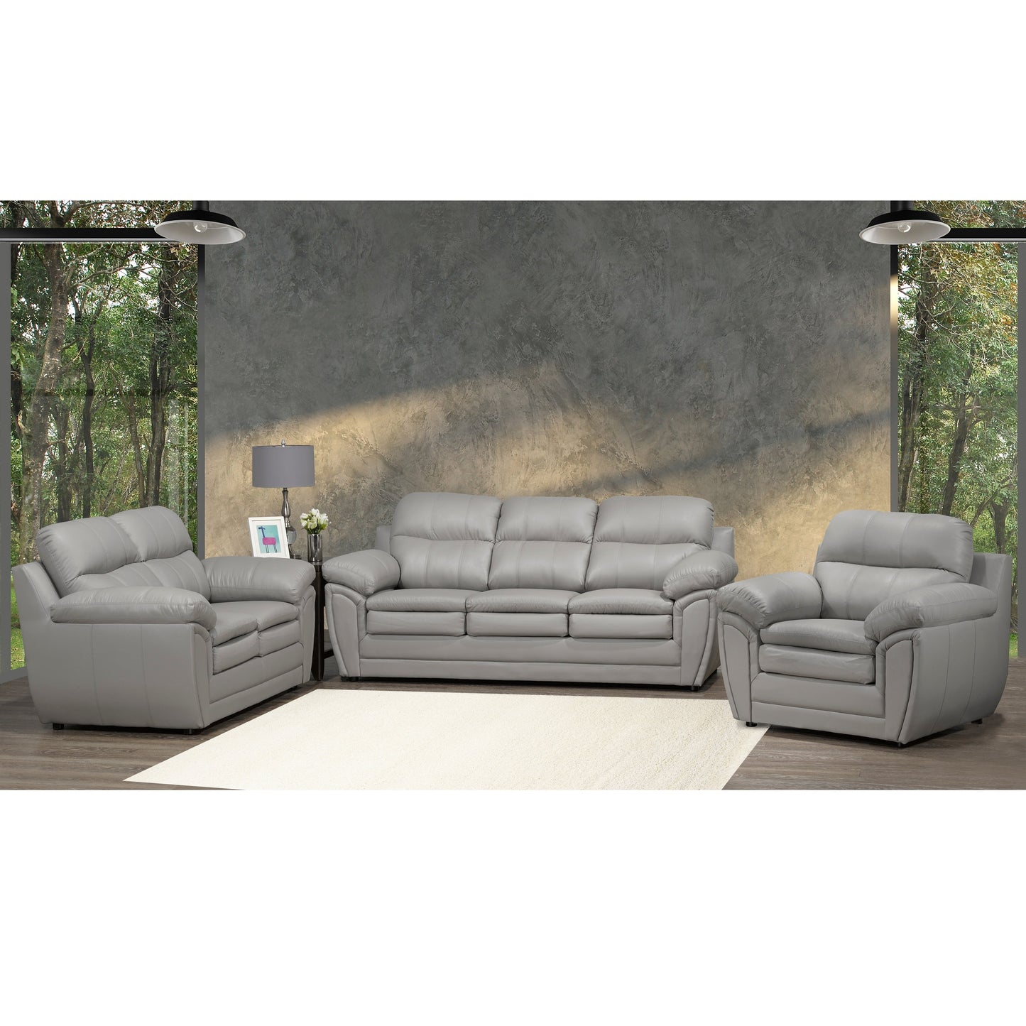Simon Leather Gel Upholstered Sofa