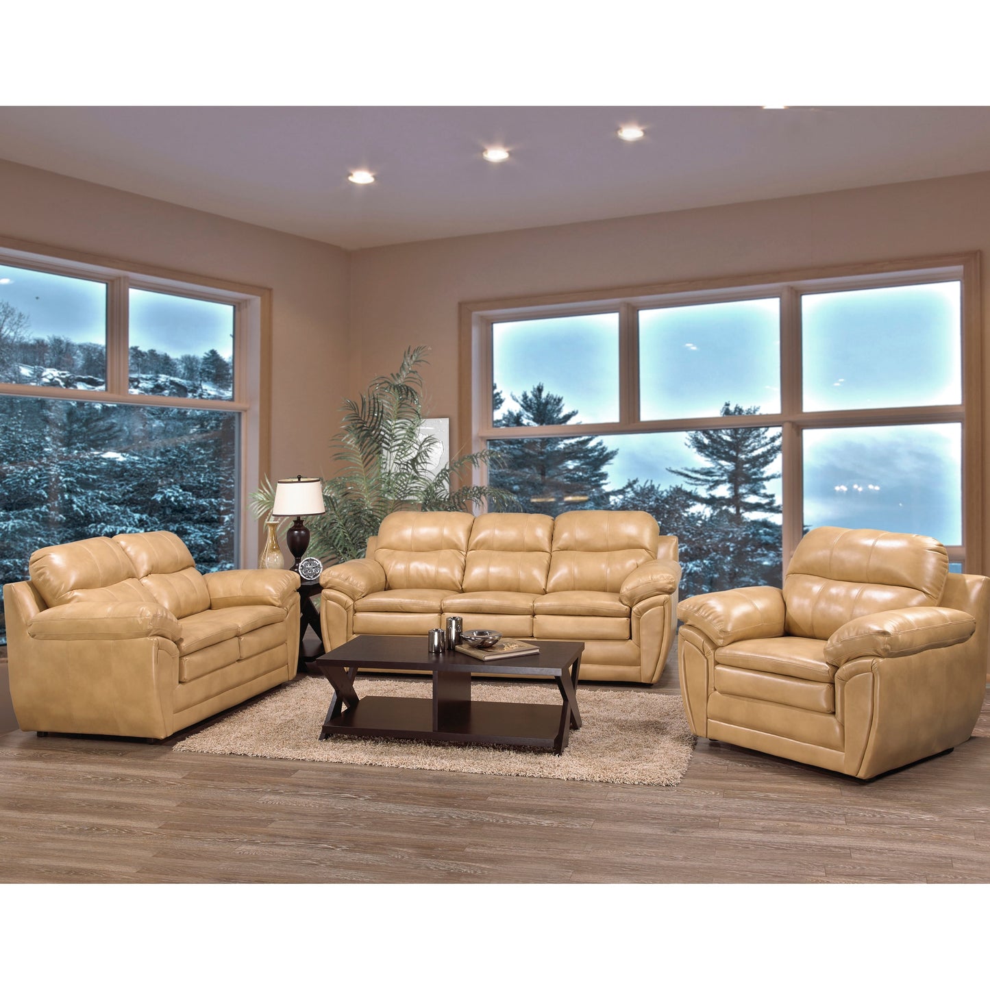 Simon Leather Gel Upholstered Sofa
