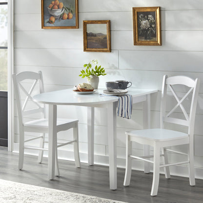 Simple Living Country Cottage Drop Leaf 3-piece Dining Set