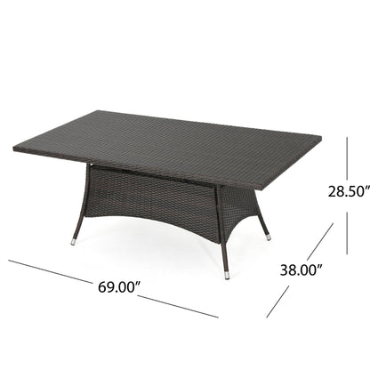 Sinclair Outdoor 7-piece Wicker Dining Set by Christopher Knight Home