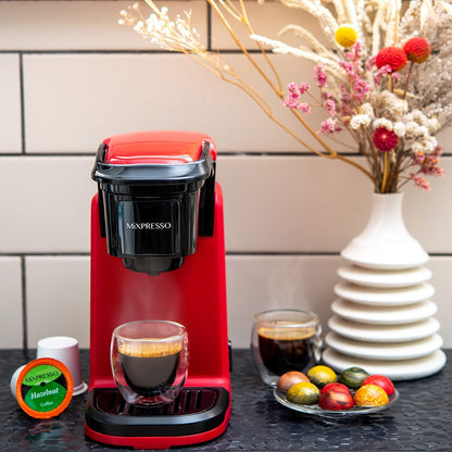 Single Cup Coffee Maker, Personal Single Serve Coffee Machine, Compatible with KCup,One Touch Function Grey Coffee Maker