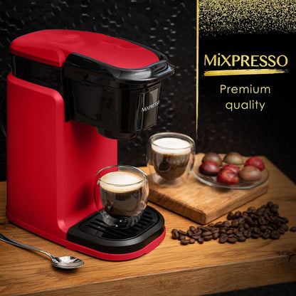 Single Cup Coffee Maker, Personal Single Serve Coffee Machine, Compatible with KCup,One Touch Function Grey Coffee Maker