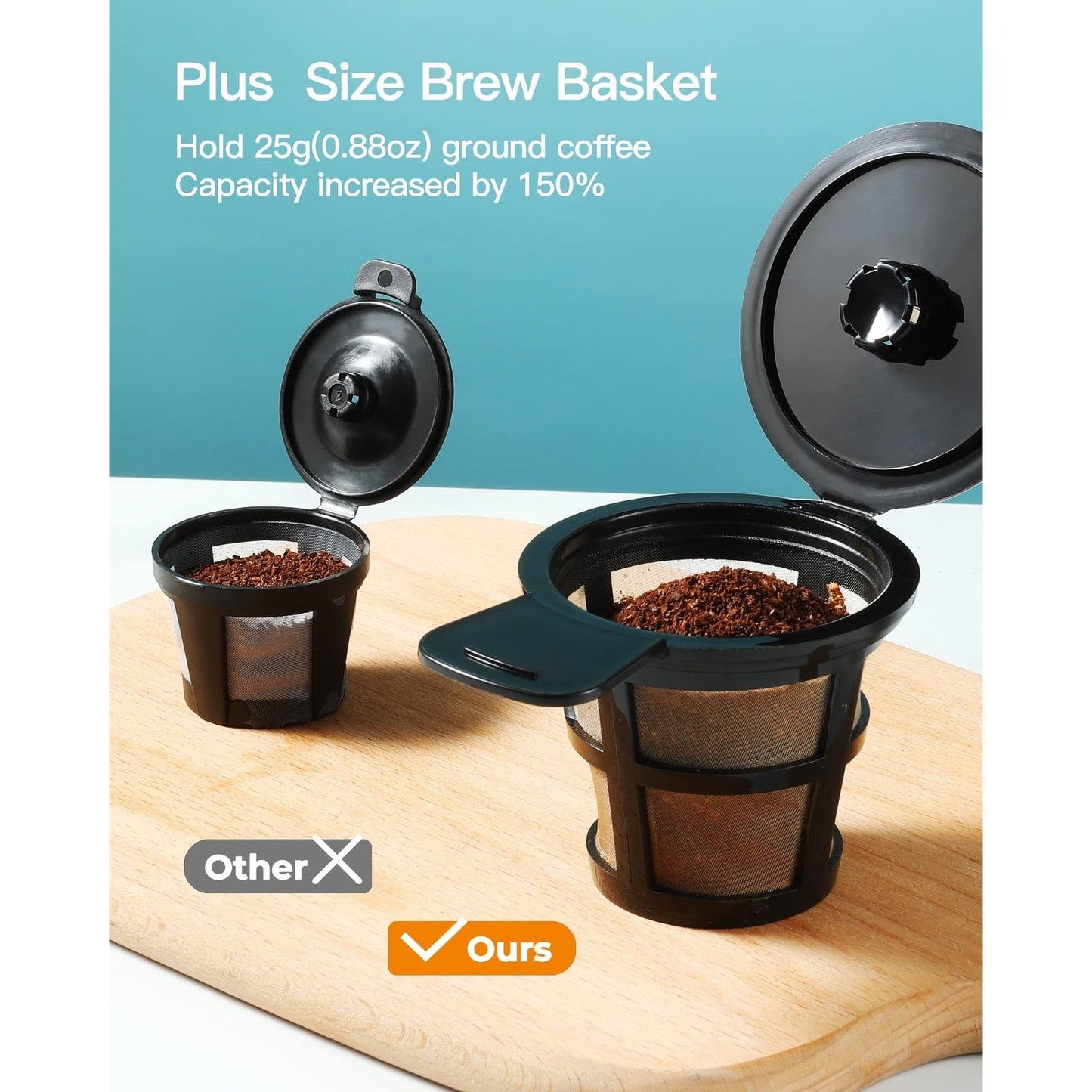 Single Serve Coffee Maker for K Cup & Ground Coffee, with Bold Brew, One Cup Coffee Maker, 6 to 14 oz. Brew Sizes