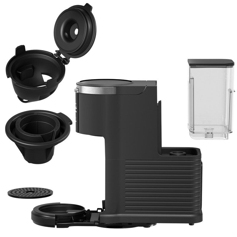 Single Serve Coffee Maker for K-Cups Pods & Ground Coffee, with 40 oz Water Tank, 5 Brew Sizes Up To 14 Oz, Self-cleaning