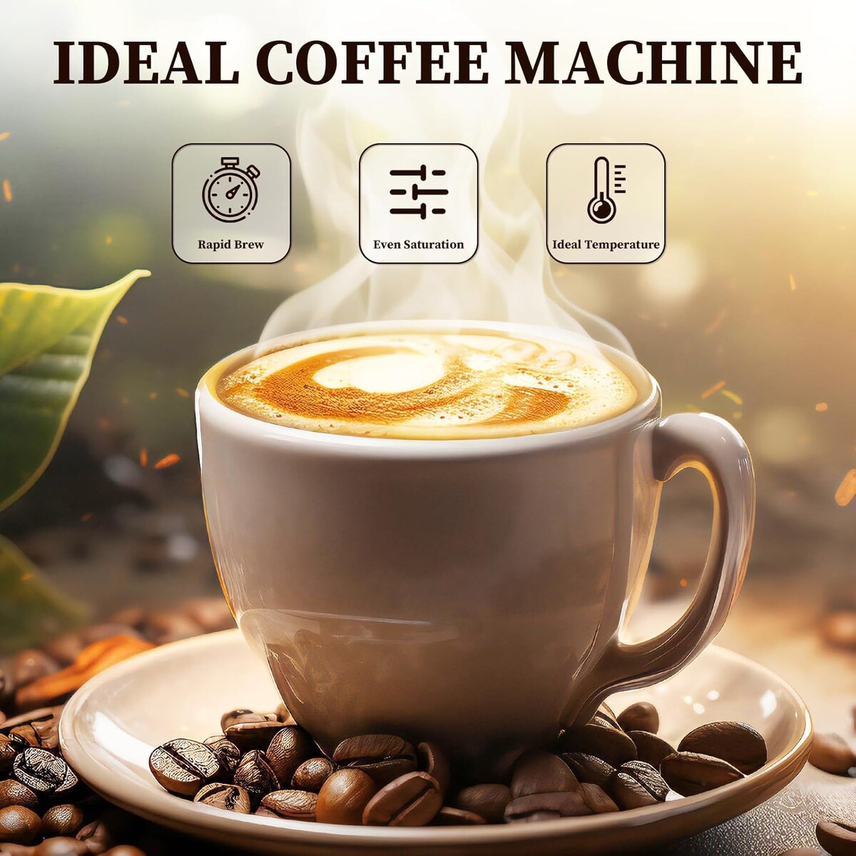 Single Serve Coffee Maker for K-Cups Pods & Ground Coffee, with 40 oz Water Tank, 5 Brew Sizes Up To 14 Oz, Self-cleaning