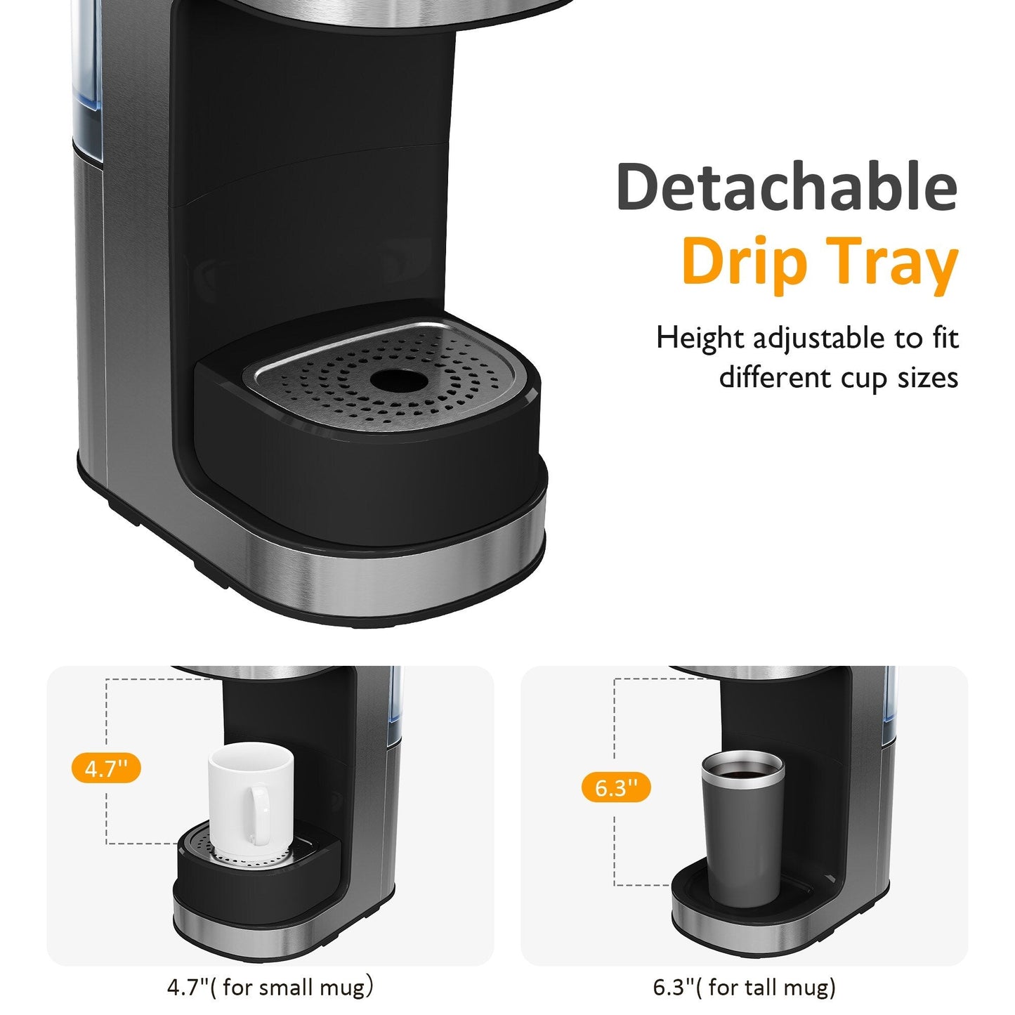Single Serve Iced Coffee Maker with 3 Brewing Options, Black
