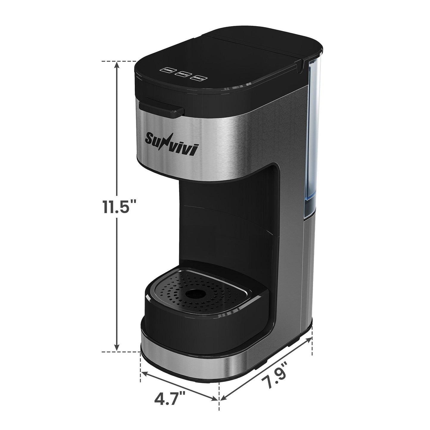 Single Serve Iced Coffee Maker with 3 Brewing Options, Black