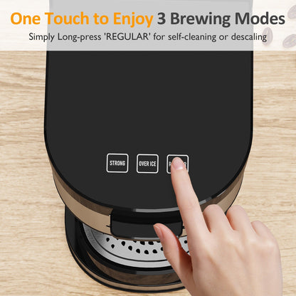 Single Serve Iced Coffee Maker with 3 Brewing Options, Black