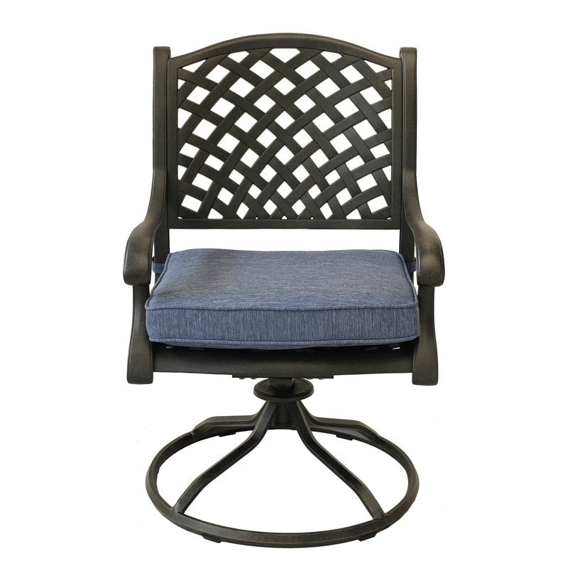 South Ponto 5-piece Aged Bronze Aluminum Round Dining Set with Swivel Chairs by Havenside Home