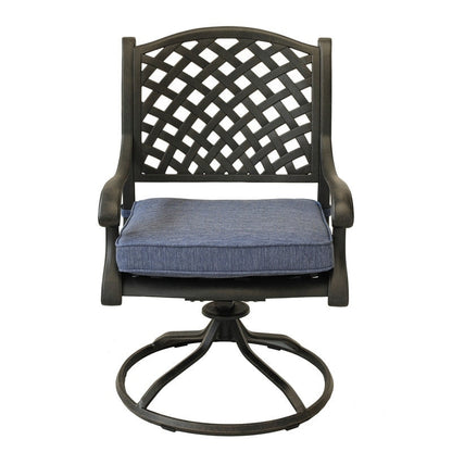 South Ponto 5-piece Aged Bronze Aluminum Round Dining Set with Swivel Chairs by Havenside Home