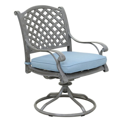 South Ponto 7-piece Aluminum Dining Set with Cushioned Swivel Chairs by Havenside Home