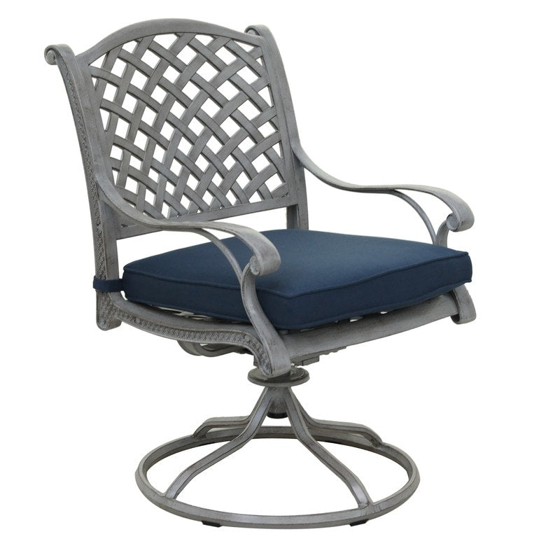 South Ponto 7-piece Aluminum Dining Set with Cushioned Swivel Chairs by Havenside Home