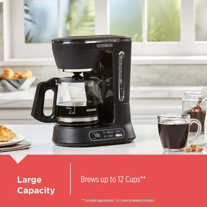 Split Brew 12-Cup Coffee Maker, Iced/Hot Coffee, Programmable, Quick Touch, 4-Hour Keep Warm