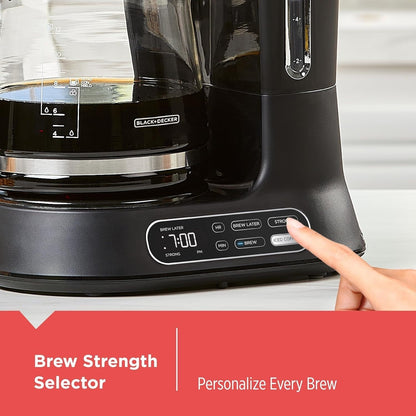 Split Brew 12-Cup Coffee Maker, Iced/Hot Coffee, Programmable, Quick Touch, 4-Hour Keep Warm