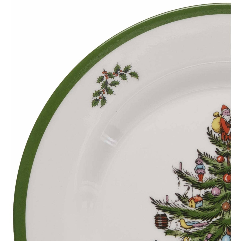 Spode Set of 4 Christmas Tree Melamine Dinner Plates - 11 D