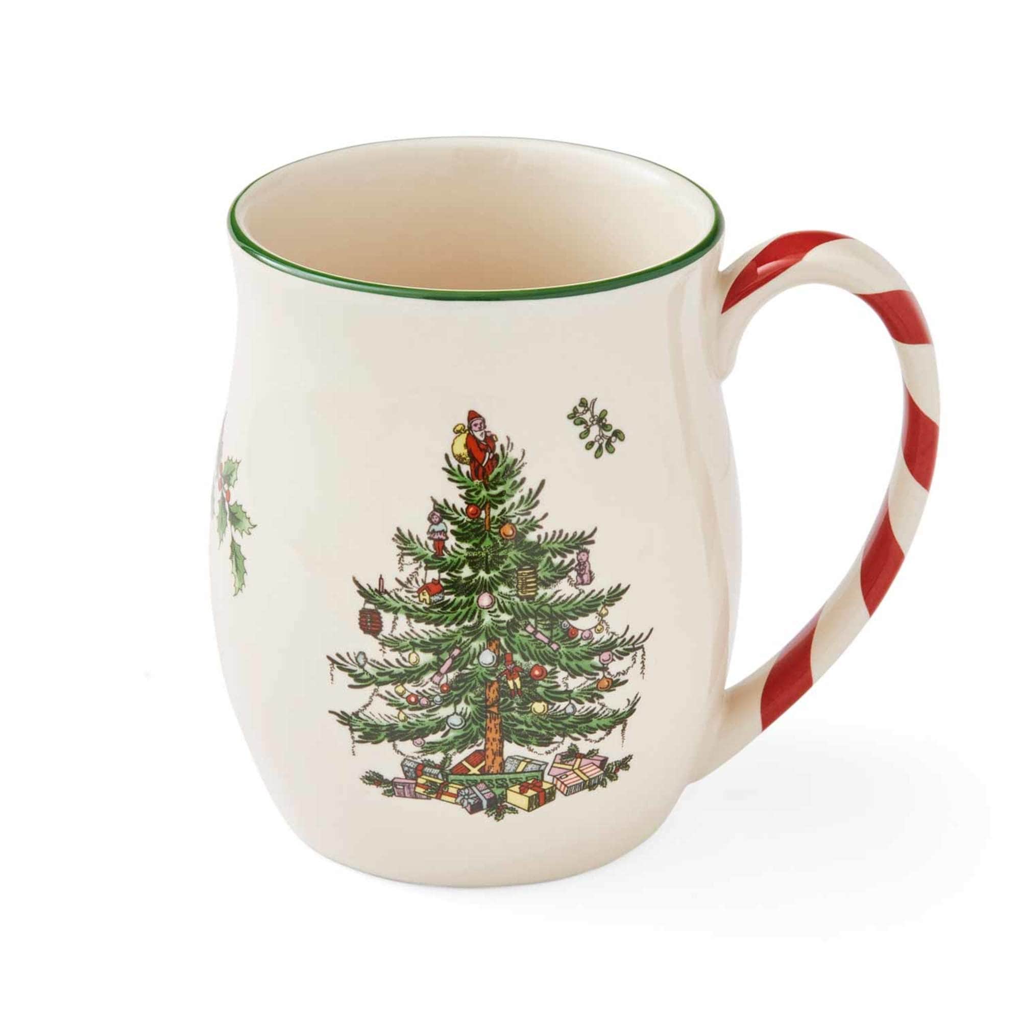 Spode Set of 4 Christmas Tree Peppermint Mugs
